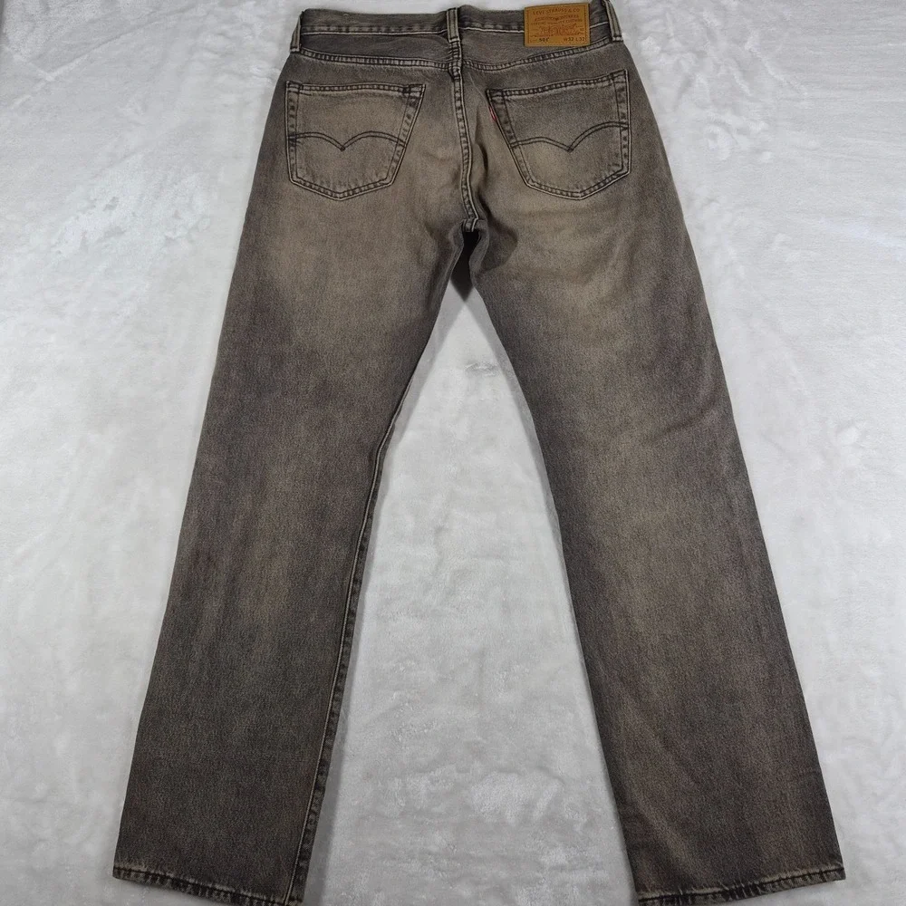 Levi's Premium 501 Jeans Men's 32x32 Brown Big E Straight Leg‎ Button Fly NWT